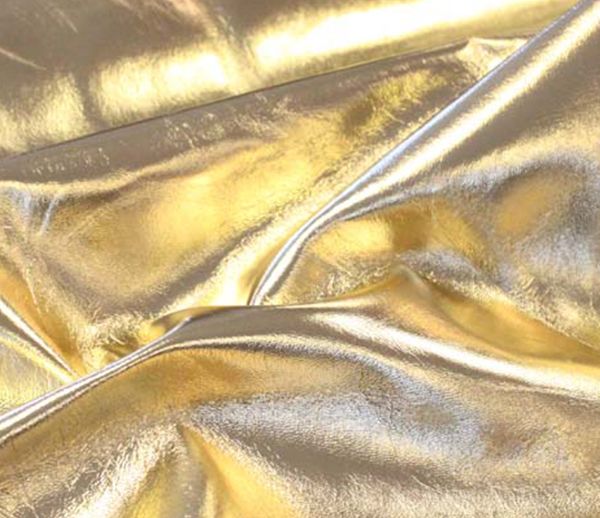 Metallic Foiled Leather - Gold